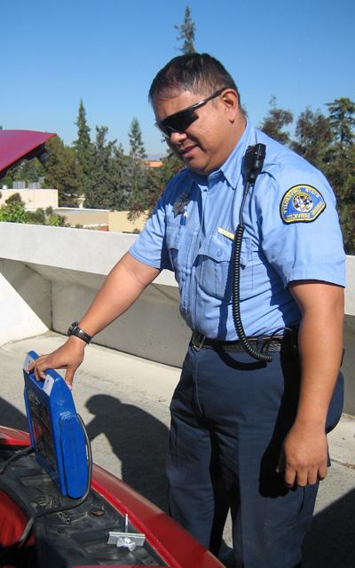 Parking Officer jumpstarted a vehicle